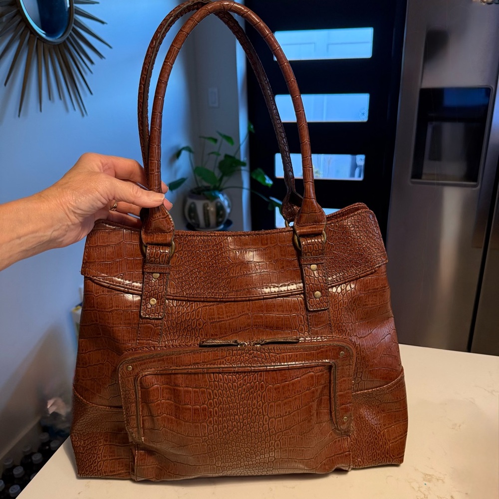 5 for $25! Emilie m. Embossed Manufactured Leather Bag - Picture 5 of 16